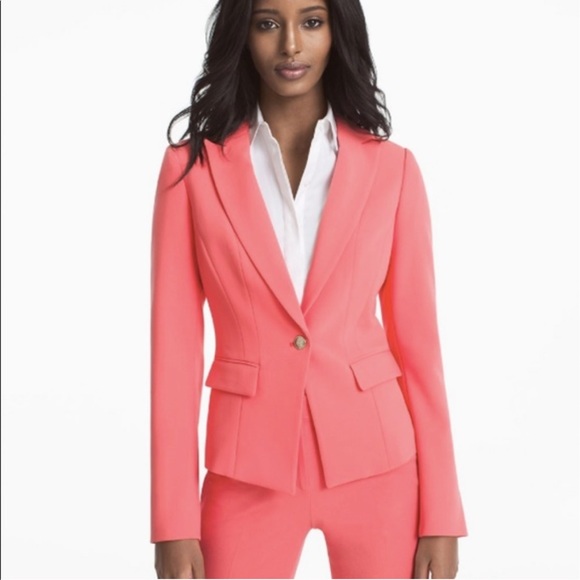 White House Black Market Jackets & Blazers - WHBM|Coral Single Button Trophy Jacket/Blazer #312